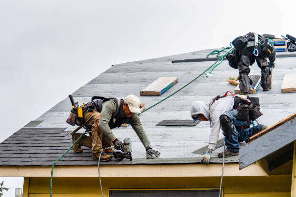Professional Emergency Roof Repair technician working in Plainview, NY